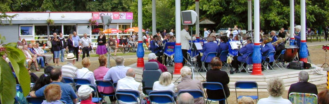 Bandstand Welcomed to Priory Park poster